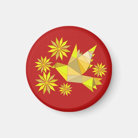 鳥付き磁石 マグネット (正面)