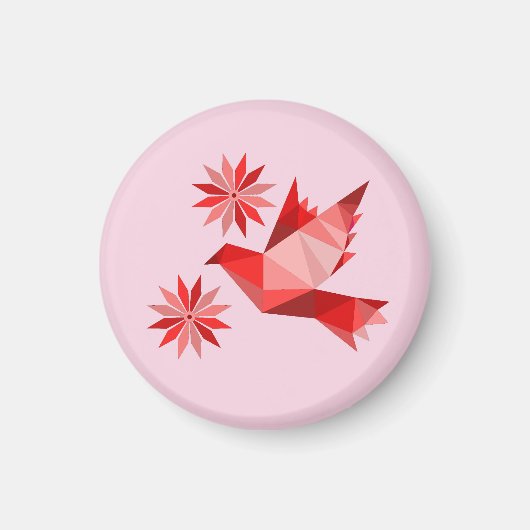 鳥付き磁石 マグネット (正面)
