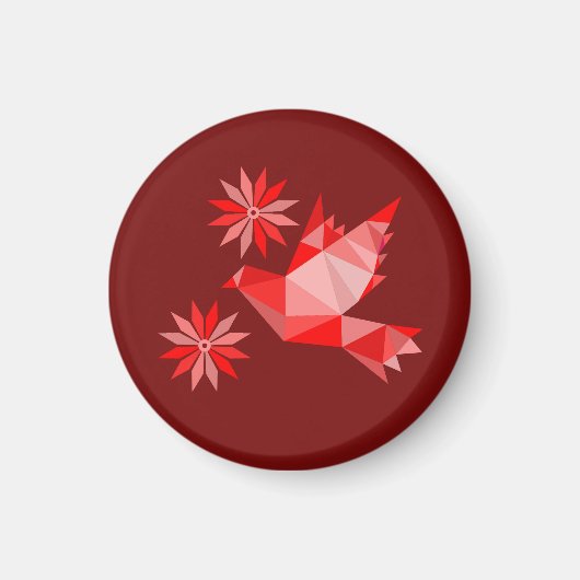鳥付き磁石 マグネット (正面)