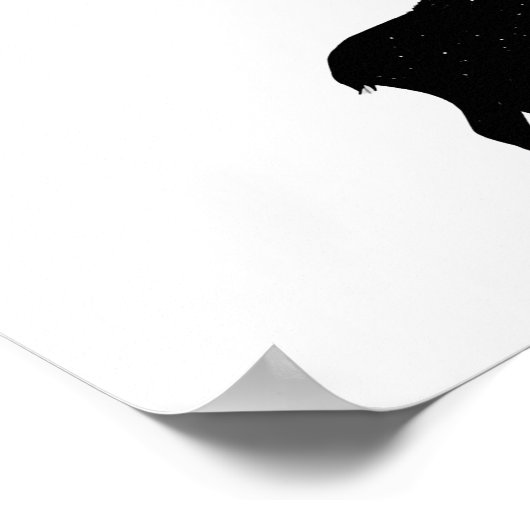 鳥付き鹿 ポスター (角)