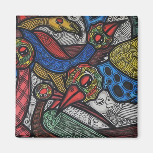 鳥会議 マグネット (正面)