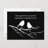 鳥保のハートの緑の木 ポストカード (正面/裏面)