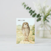 鳥刺しフクロウ2面名刺 名刺 (スタンド正面)