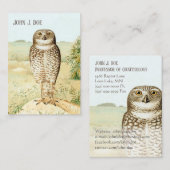 鳥刺しフクロウ2面名刺 名刺 (正面/裏面)