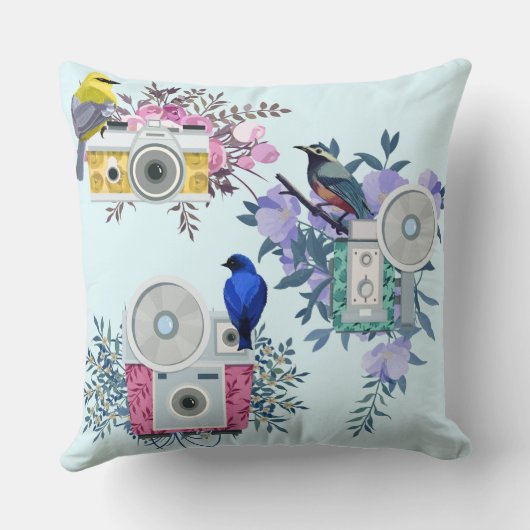 鳥化粧枕 クッション (裏面)