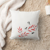 鳥及び枝 クッション (ブランケット)