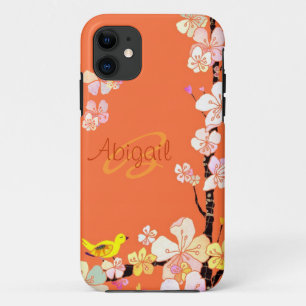 鳥及び桜の花のiPhone 5の穹窖 iPhone 11 ケース