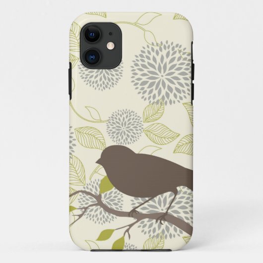 鳥及び花のiPhoneの場合 Case-Mate iPhoneケース (裏面)
