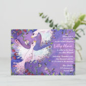 鳥及び蜂の水彩画のバルミツワーの招待状 招待状 (スタンド正面)