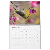 鳥及び開花12か月のカレンダー カレンダー (2月 2027)