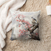 鳥咲きの花 クッション (ブランケット)