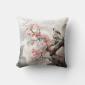 鳥咲きの花 クッション (正面)