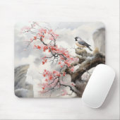 鳥咲きの花 マウスパッド (マウス)