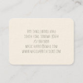 鳥図解入りの、写真付きの名刺 名刺 (裏面)