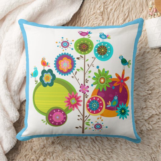 鳥天国 クッション (ブランケット)