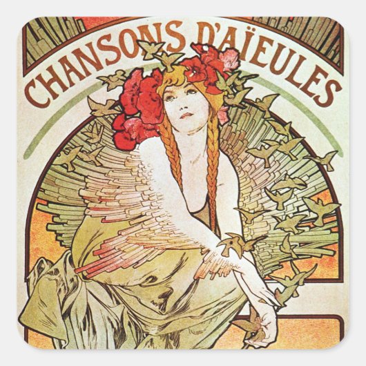 鳥女神 スクエアシール (正面)