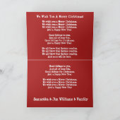 鳥好きかわいいクリスマスめでたい カード (内部)