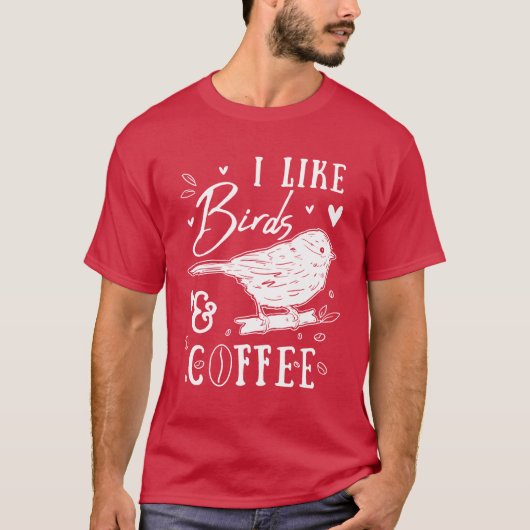 鳥好きさん 鳥見 バードウォッチング ギフト Tシャツ (正面)