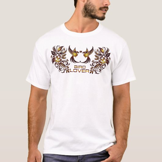 鳥好きな男性用シャツ Tシャツ (正面)