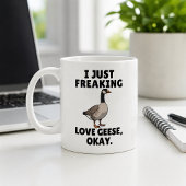 鳥好きのためのカナダガンの面白いマグカップ コーヒーマグカップ