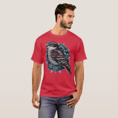 鳥好きのための猛禽類ハイタカ f tシャツ (正面フル)