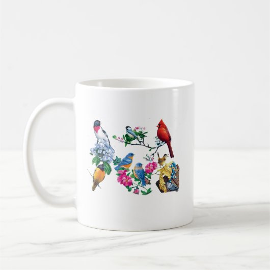 鳥好きのコーヒーマグ コーヒーマグカップ (左)