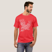 鳥好きの鷹匠のためのグリップ飛行の鷲 Tシャツ (正面フル)
