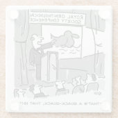 鳥好きへのプレゼント。ユーモア ガラスコースター (裏面)