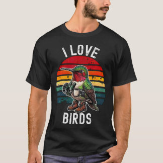 鳥好き バードウォッチング 自然 Tシャツ