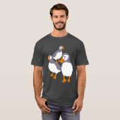 鳥好き 鳥類学 野鳥観察 ツツメンドリ レトロ Tシャツ (正面フル)