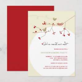 鳥家族　新しい巣に引っ越しました　新築披露パーティー 招待状