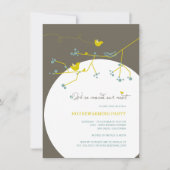 鳥家族　新しい巣に引っ越しました　新築披露パーティー 招待状 (正面)