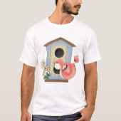 鳥小屋と鳥 Tシャツ (正面)