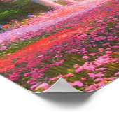 鳥居の中さくらんぼ咲き誇り ポスター (角)