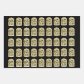 鳥居の雪の中、船上の鳥 ラッピングペーパーシート (正面3)