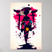 鳥居エレガント下の芸者 ポスター (正面)