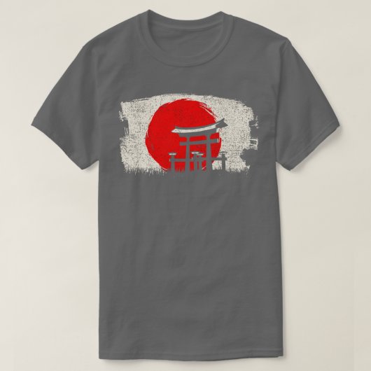 鳥居日本の建築アート Tシャツ (デザイン正面)