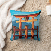 鳥居日本の風景勝 クッション (ブランケット)