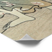 鳥居清永浴場女性 ポスター (角)