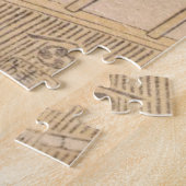 鳥居清永2人の女性が庭で日本美術 ジグソーパズル (側面)