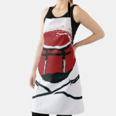 鳥居漫画の「侍の刀」ヴィンテージ エプロン (インサイチュ)