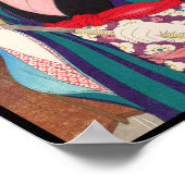 鳥居琴堂女性の12の側面、雨 ポスター (角)