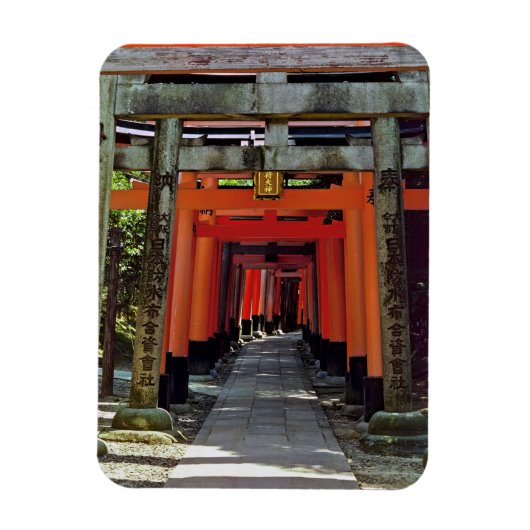 鳥居 - 京都、日本、東アジア マグネット (縦)