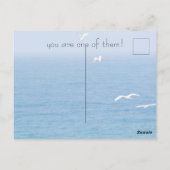 鳥感動的が海カードを渡る ポストカード (裏面)