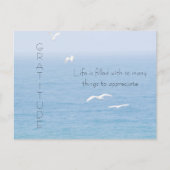 鳥感動的が海カードを渡る ポストカード (正面)