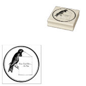 鳥持ち空サインヴィンテージラバーアートスタンプ ラバースタンプ (押印)