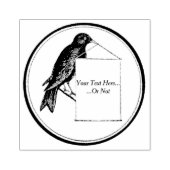 鳥持ち空サインヴィンテージラバーアートスタンプ ラバースタンプ (インプリント)