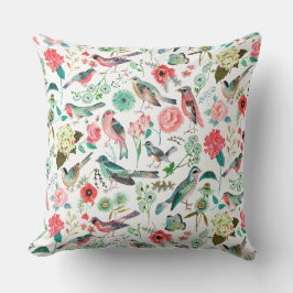 鳥数々の色オールオーバープリント アウトドアクッション