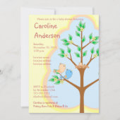 鳥族のベビーシャワー招待状 招待状 (正面)