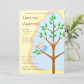 鳥族のベビーシャワー招待状 招待状 (スタンド正面)